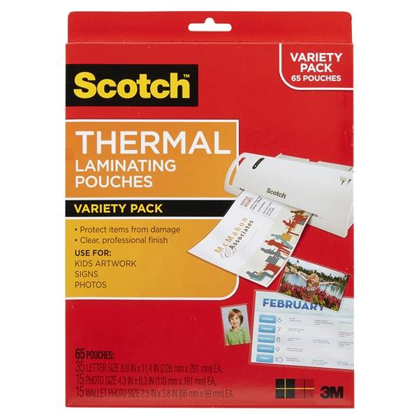 Scotch Thermal Pouches Variety pack Of Letter Size