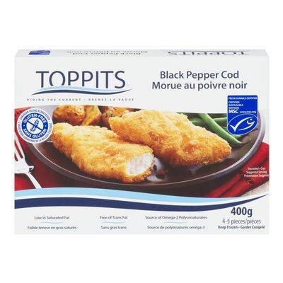 Toppits Gluten Free Black Pepper Breaded Cod (400 g)