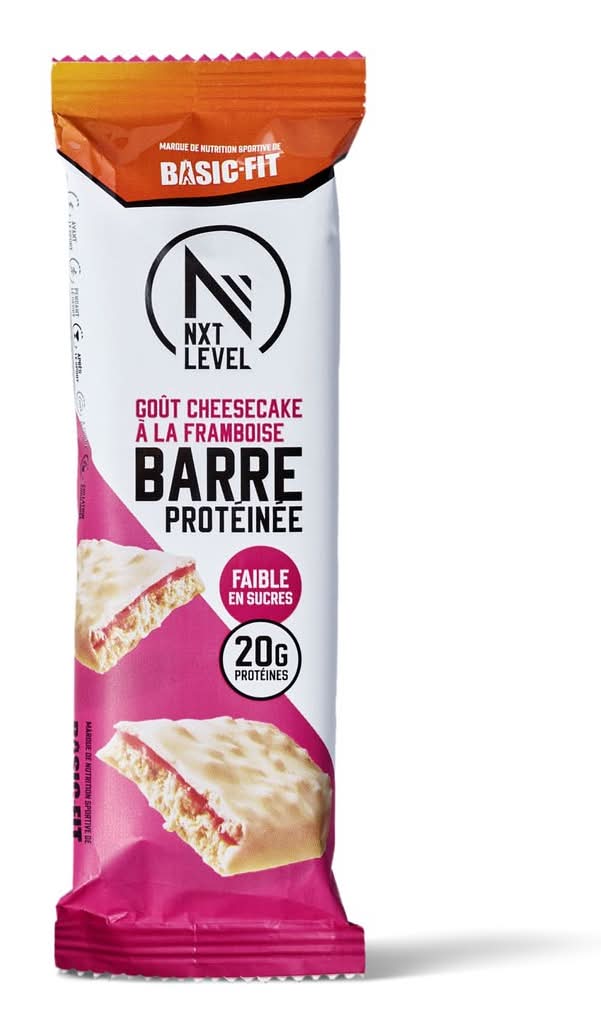 Nxt Level - Barre protéiné, cheesecake framboise (55g)