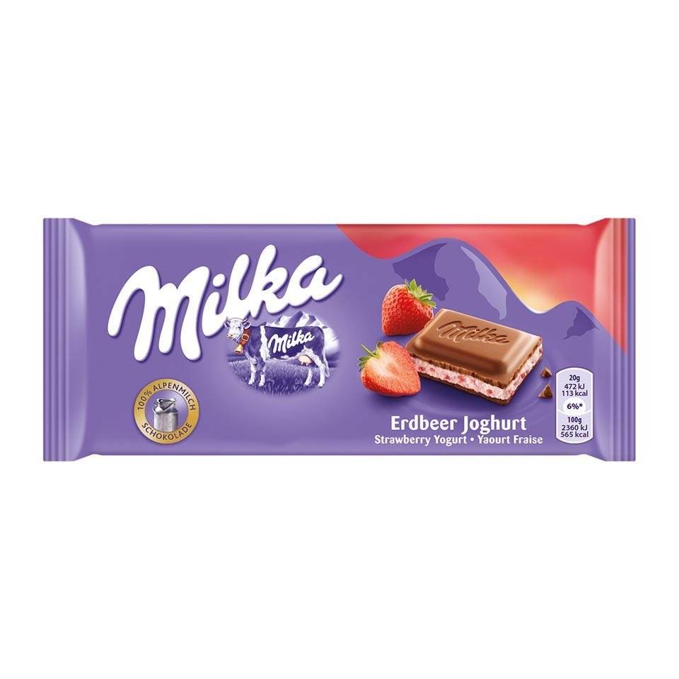 Milka 草莓夾心巧克力 100g <100g克 x 1 x 1PC片>