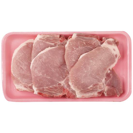 Pork Loin Center Chops Boneless Per Lb