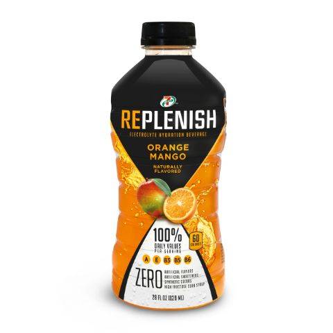 7-Select Replenish Orange Mango (28oz plastic bottle)