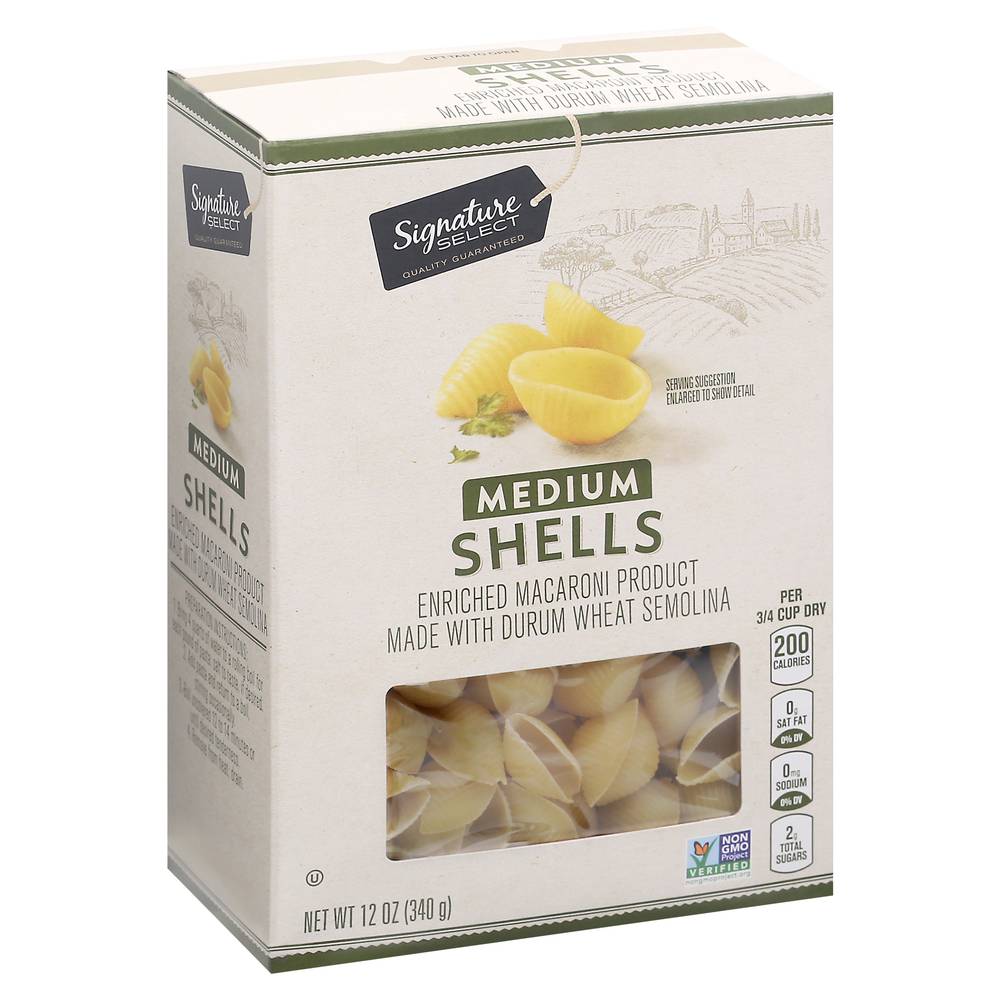 Signature Select Medium Shells Pasta With Durum Wheat Semolina (12 oz)