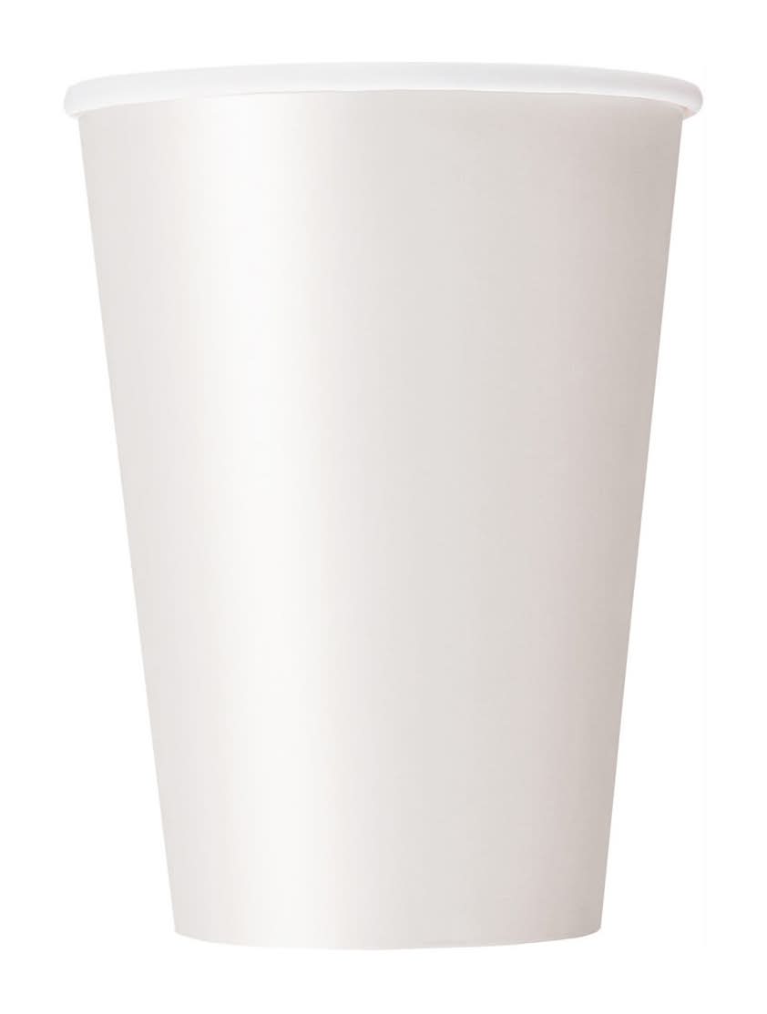 321 Party! 12 Oz White Paper Cups 10 Ct