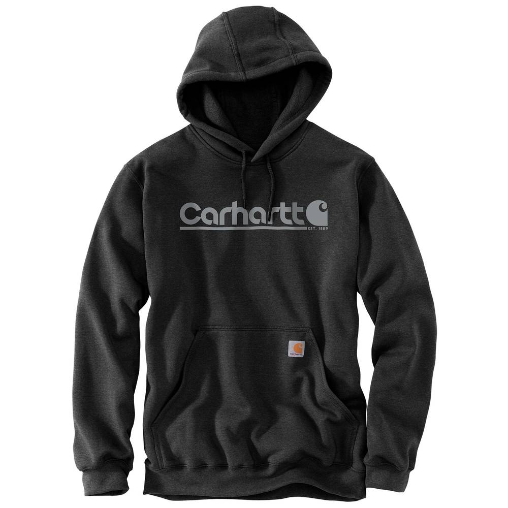 Carhartt Men's Gray Fleece Long Sleeve Hoodie (Large) | 106793-CRHL