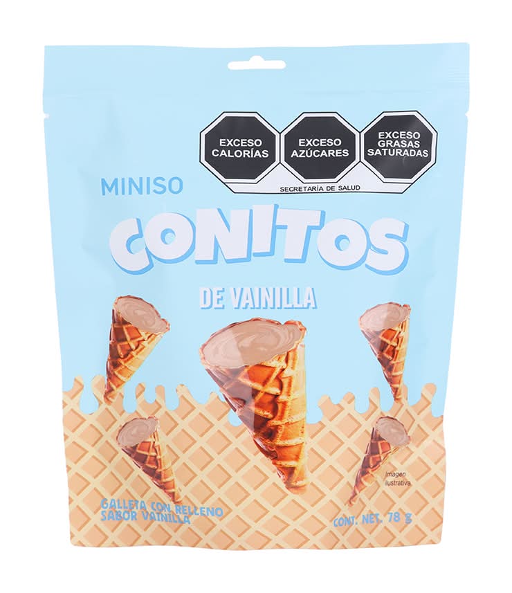 Conitos De Vainilla     78 gr Galleta Con Relleno