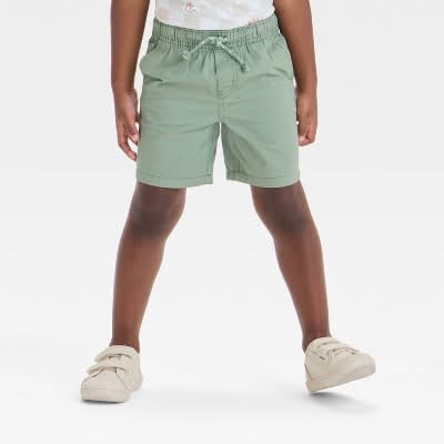 Cat & Jack Toddler Boys' Pull-On Woven Shorts, 2T, Green