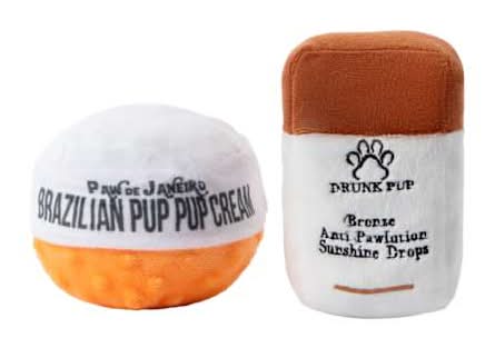 Luxuriez Plush Dog Toys 2-Pack Makeup