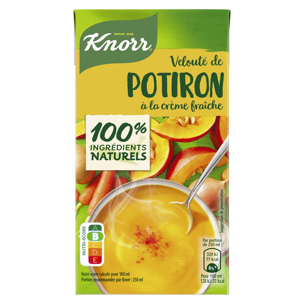 Knorr - Soupe liquide velouté potiron crème fraîche