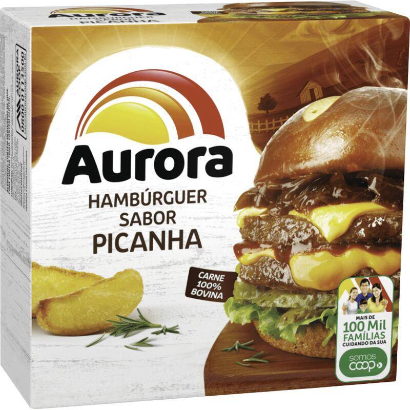 Aurora hambúrguer de carne bovina sabor picanha (360 g)