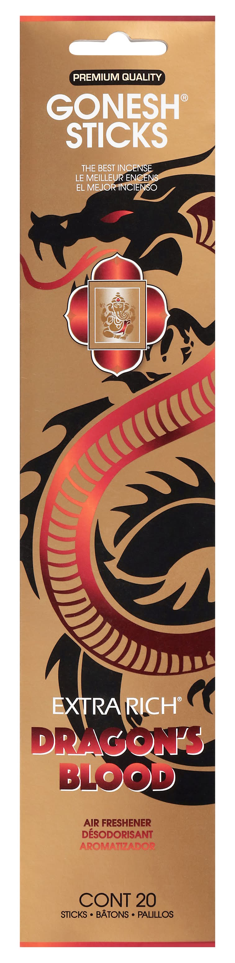 Gonesh Dragons Blood Incense Sticks (20 ct)
