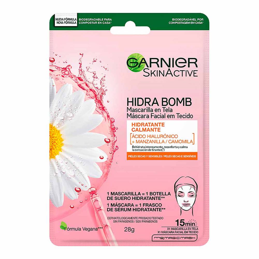 Garnier · Mascarilla facial hidratante calmante (28 g)