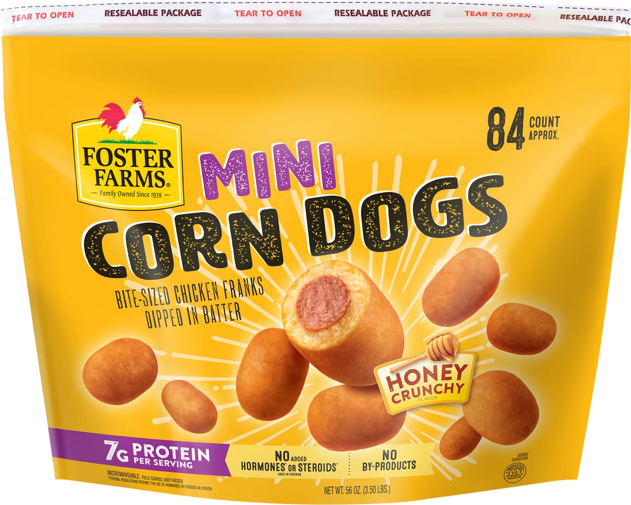 Foster Farms Mini Honey Crunchy Corn Dogs (56 oz, 84 ct)