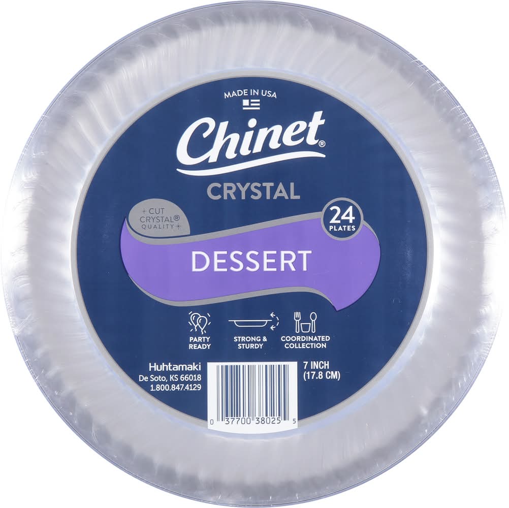 Chinet Cut Crystal Disposable Dessert Plates, 7 in (24 ct)