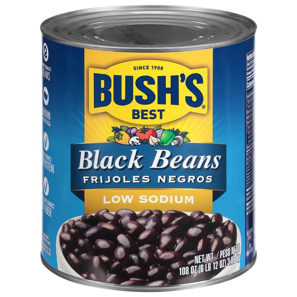 Bush's Low Sodium Black Beans (108 oz)