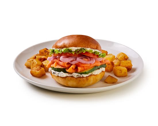 Smoked Salmon on a Bun