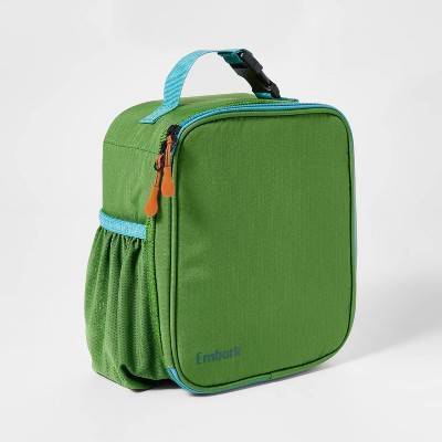 Embark Flip-Down Square Lunch Bag, Green