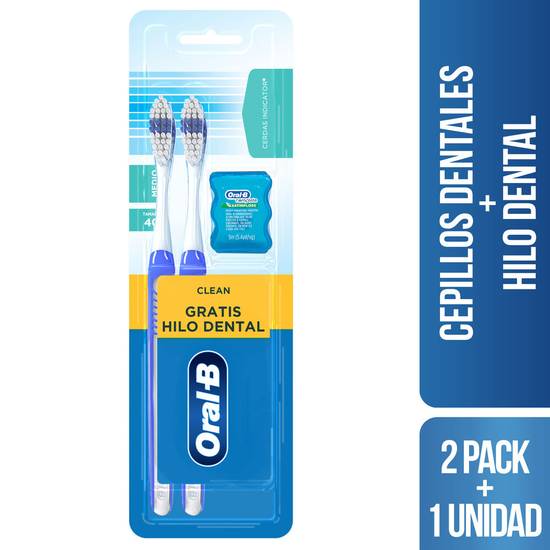 Cepillo dental Oral-B Clean indicator medio 3 pzas