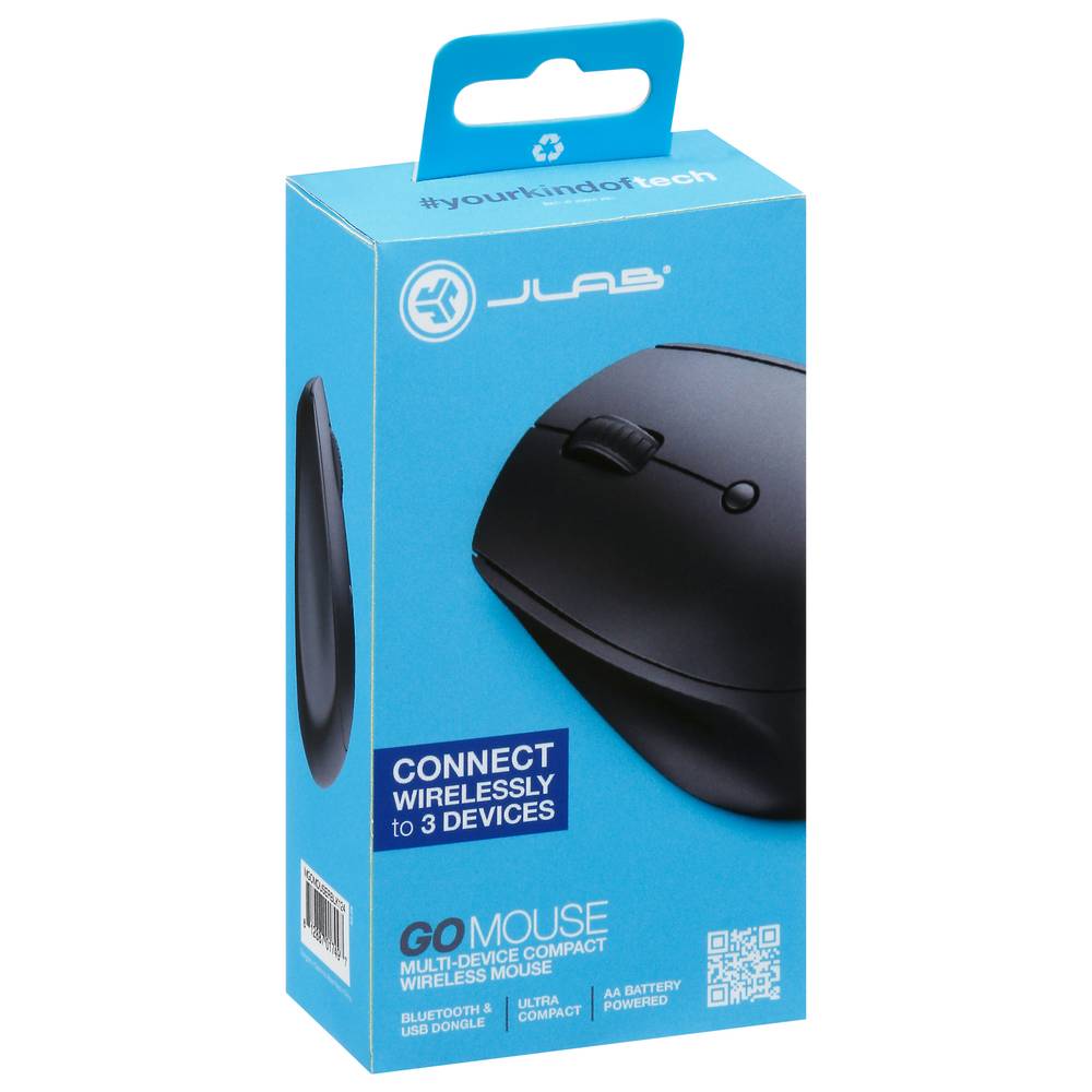 JLab Go Wireless Black Mouse