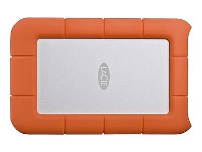Lacie Rugged 2tb External Hard Drive Portable Hdd Usb-C Usb 3.0 Drop Shock Resistant For Mac and Pc (orange)