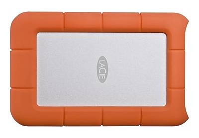 LaCie Rugged 2TB External Hard Drive Portable HDD USB-C USB 3.0 Drop Shock Resistant for Mac and PC, Orange (STFR2000800)