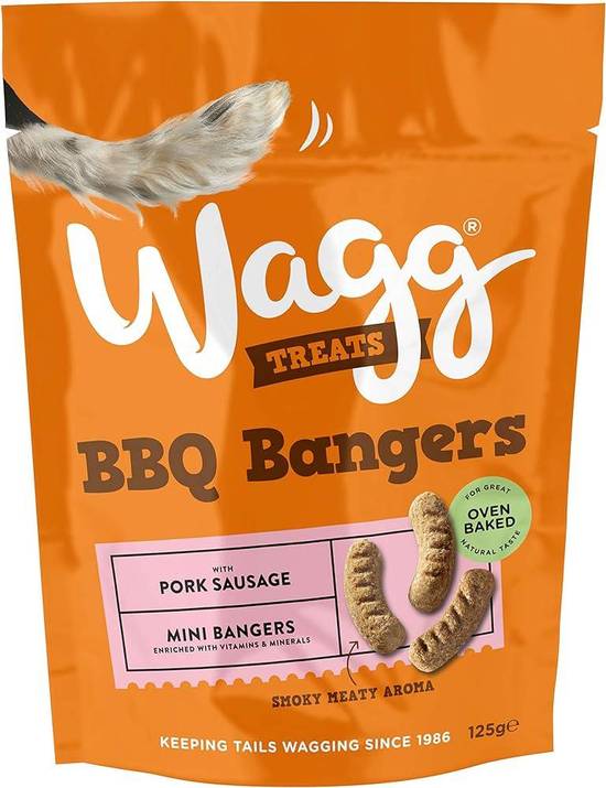 WAGG DOG TREATS BBQ BANGERS