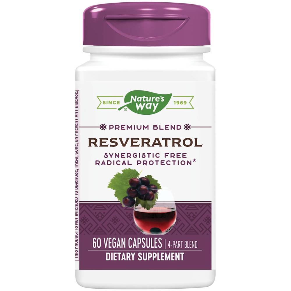 Resveratrol - Synergistic Free Radical Protection (60 Vegan Capsules)