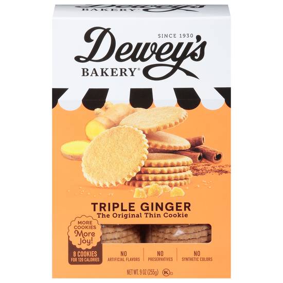 Dewey's Bakery Original Thin Cookies (triple ginger)