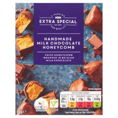 ASDA Extra Special Handmade Milk Chocolate Honeycomb (100g)