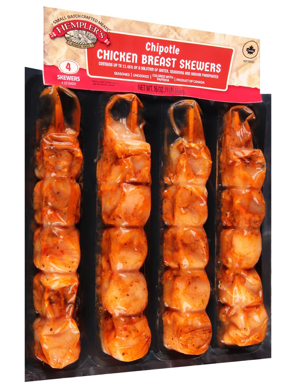 Hempler's Chipotle Chicken Breast Skewers (16 oz)