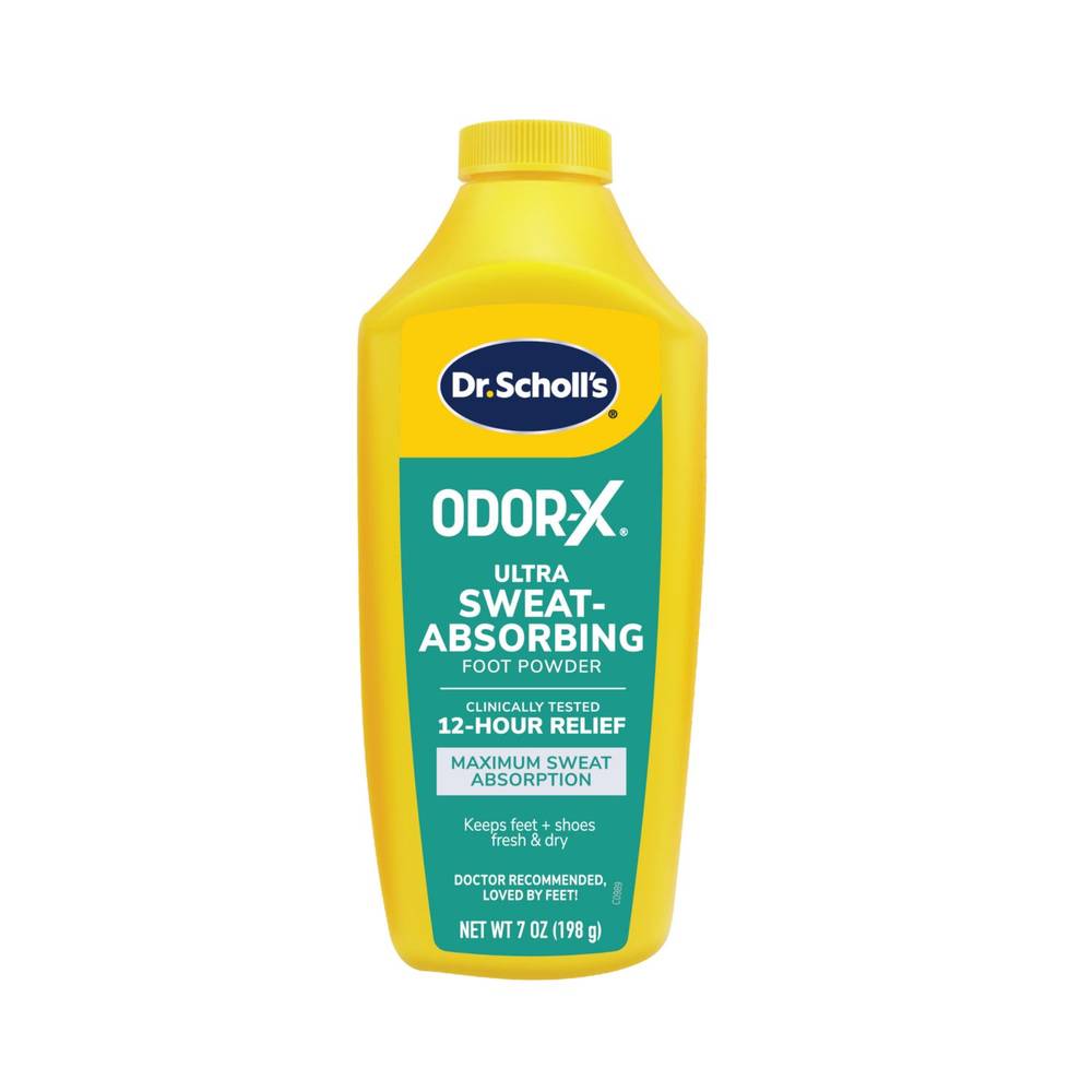 Dr. Scholl'S Odor-X Ultra Sweat-Absorbing Foot Powder, 7 Oz