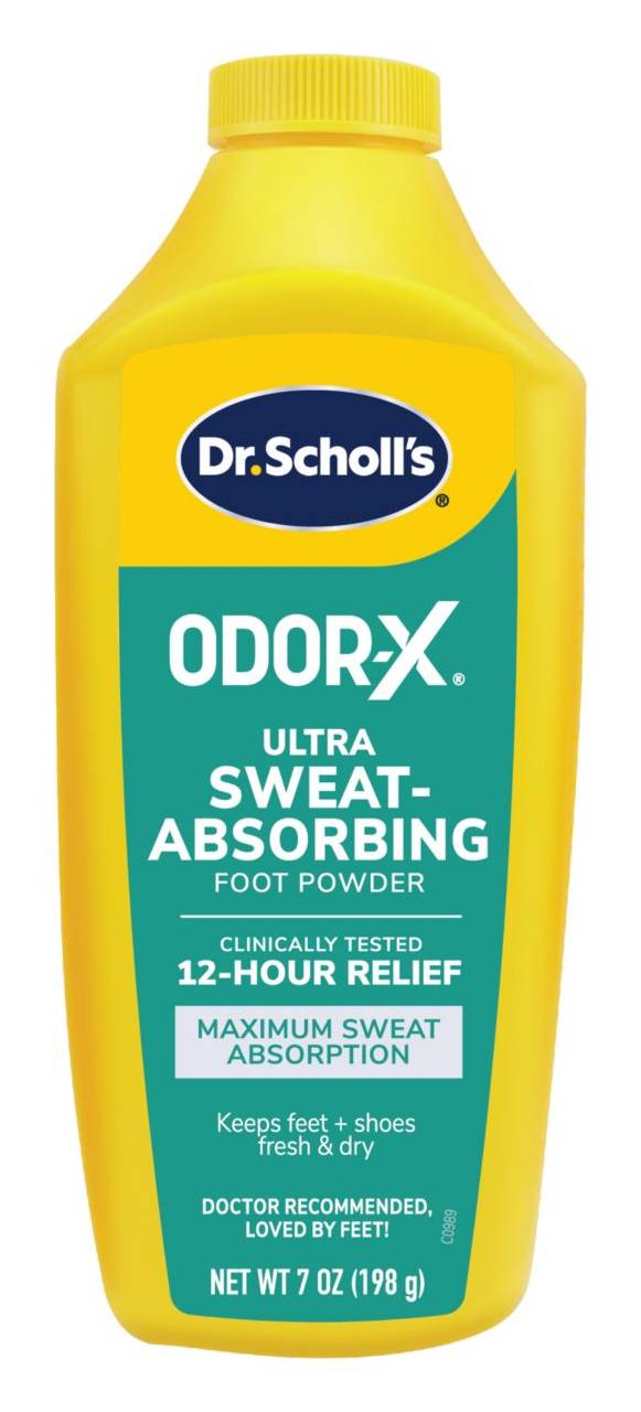 Dr. Scholl'S Odor-X Ultra Sweat-Absorbing Foot Powder, 7 Oz