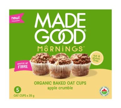 MadeGood Baked Oat Cups, Apple Crumble (5 x 35 g)