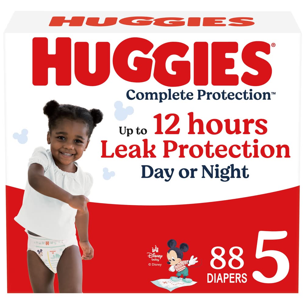Huggies Complete Protection Diapers, 5 (88 ct)