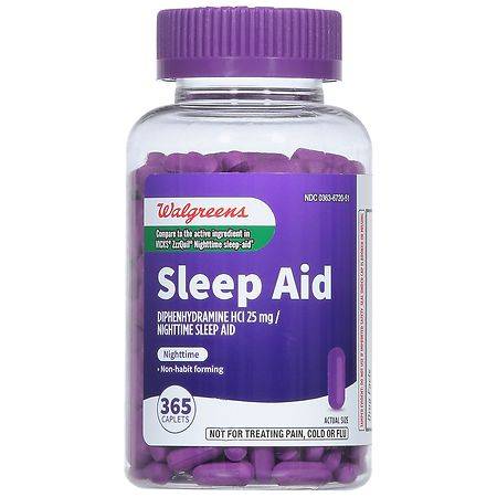 Walgreens Sleep Aid 25 mg Caplets (365 ct)