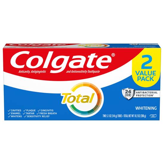 Colgate Total Gel Whitening Toothpaste Tubes