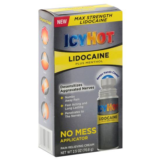 Icy Hot Max Lidocaine Plus Menthol No Mess Applicator