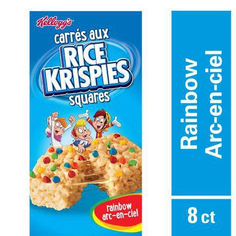 Rice krispies carrées au rice krispies (8 unités, 176 g) - rainbow squares bars (8 units)