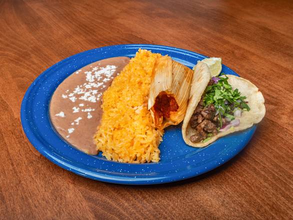 (1)TAMAL/(1)TACO PLATE