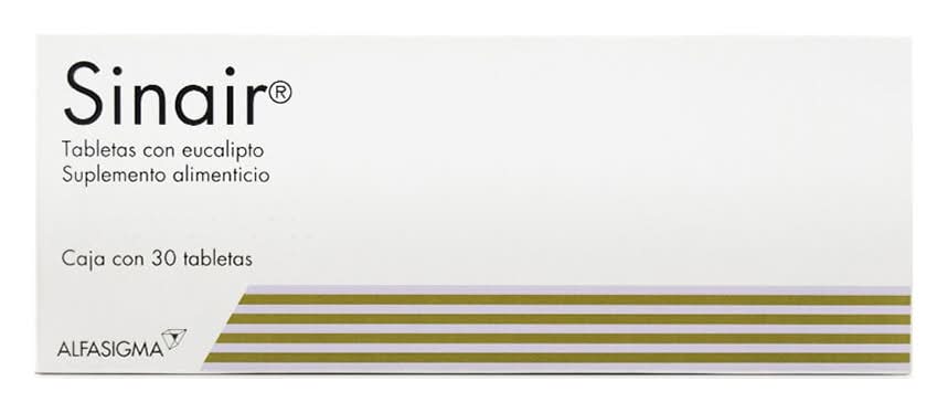 Sinair · Suplemento alimenticio con eucalipto tabletas 460 mg (30 un)