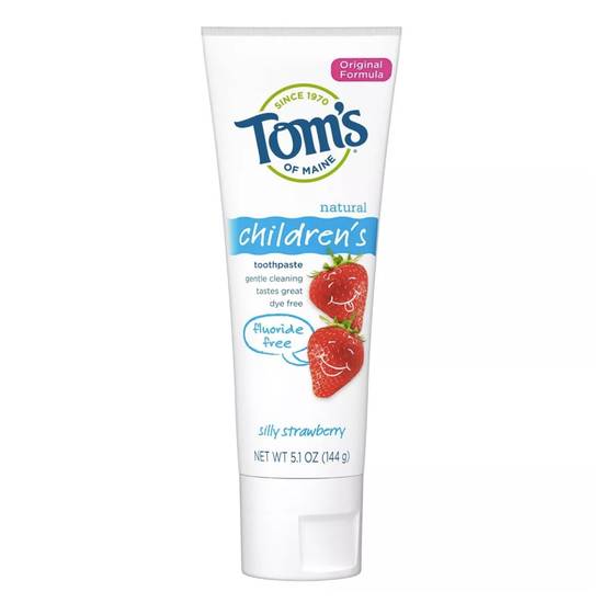 Tom's of Maine Kids Fluoride Free Toothpaste, Silly Strawberry, 5.1 OZ