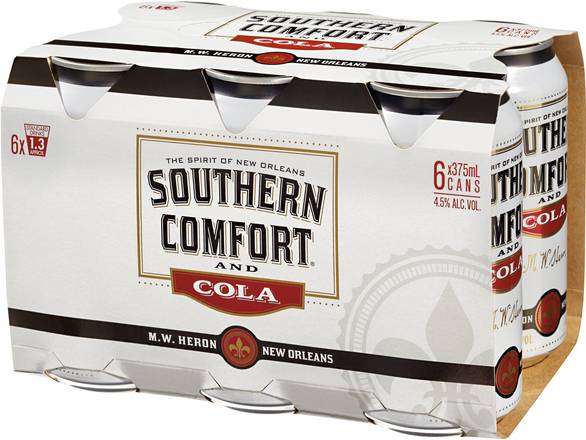 Southern Comfort & Cola Cans 375mL X 6 pack