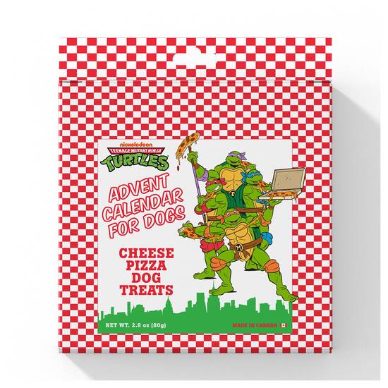 Pet Krewe Teenage Mutant Ninja Turtles Crunchy Dog Treat Advent Calendar - Cheese Pizza Flavor (Flavor: Pizza, Size: 2.8 Oz)