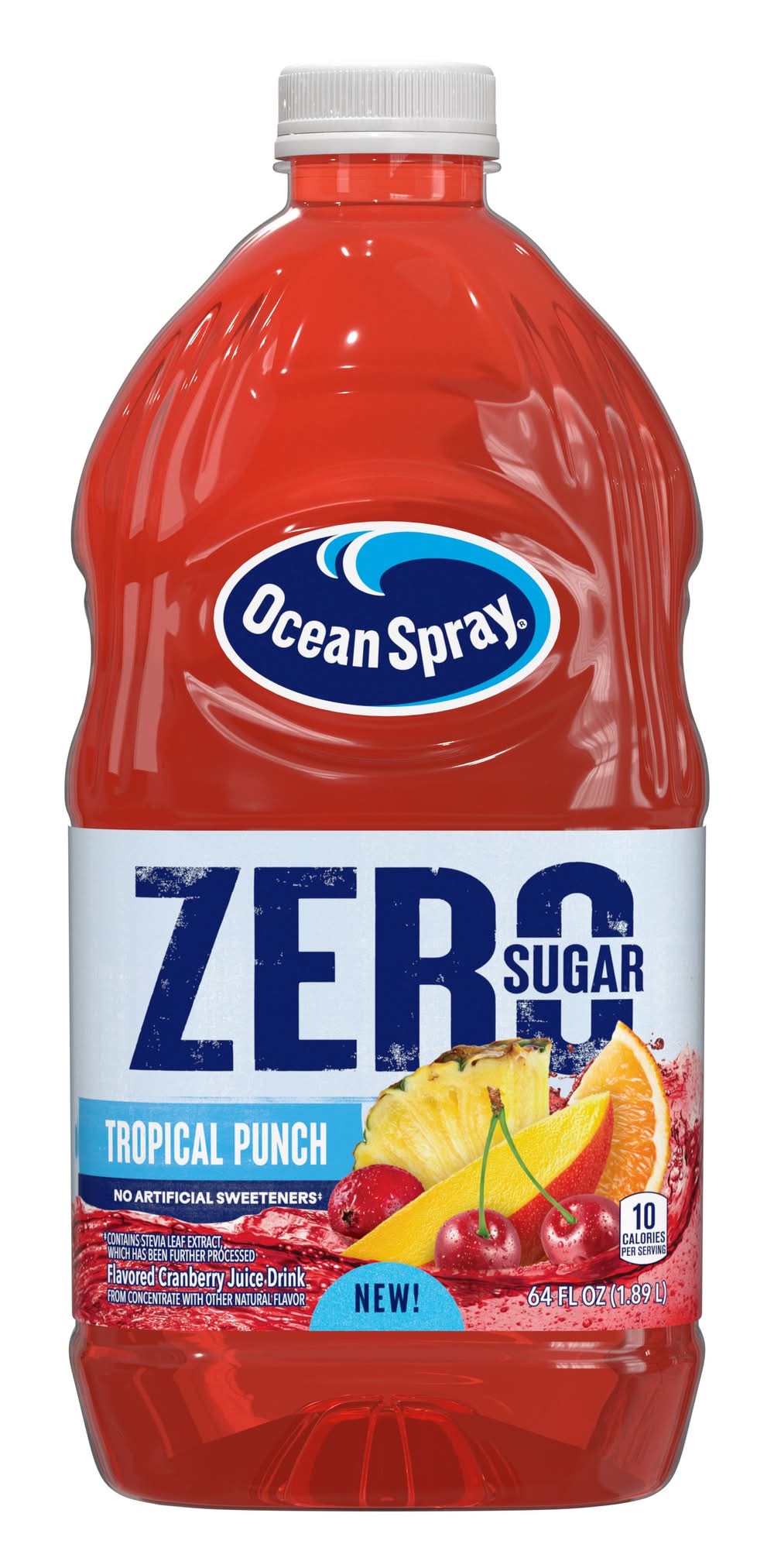 Ocean Spray Zero Sugar Cranberry Juice Drink, Tropical Punch (64 fl oz)