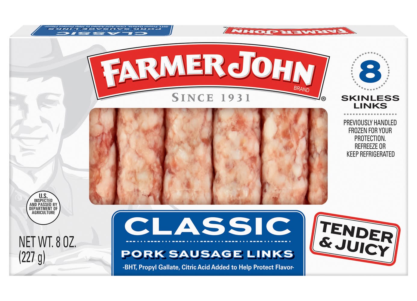 Farmer John Classic Pork Sausage Links (8 oz, 8 ct)