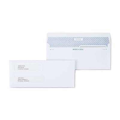 Staples Reveal N Seal Self Seal Security Tinted #8 Business Envelope, 3 5/8 x 8 5/8, White, 300/Box (67539S)