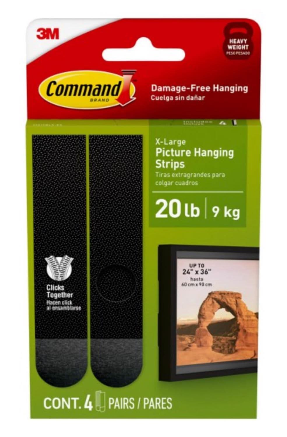 3M Command Extra Large Foam Strips 4 Pk