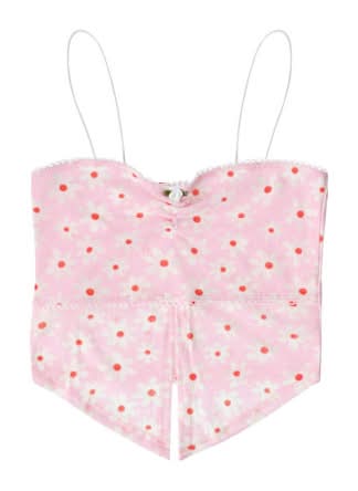 Juniors Pointelle Flyaway Tank Large Pink