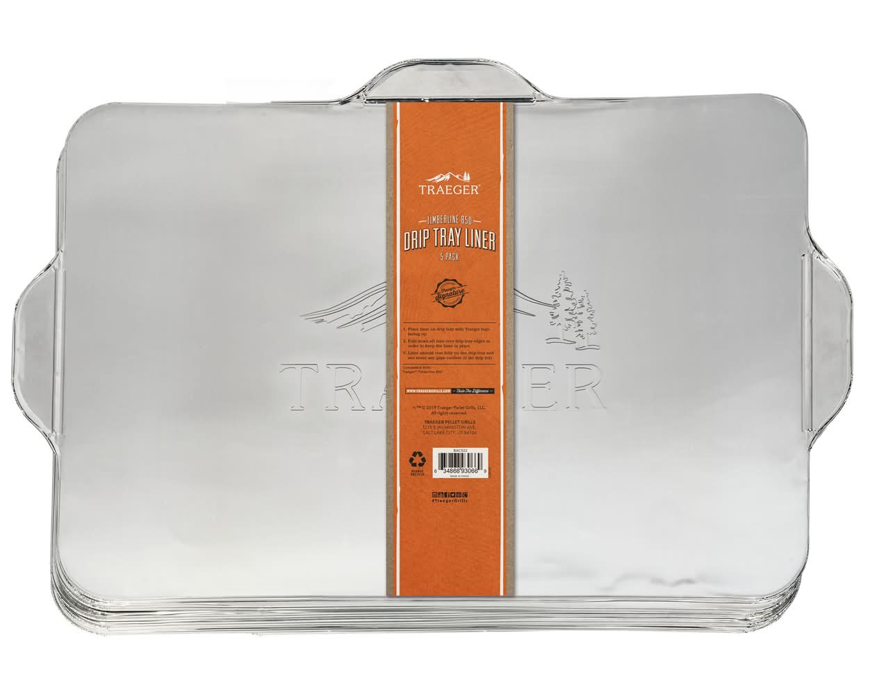 Traeger Aluminum Drip Tray Liner 24 In. L X 16 In. W For Traeger Timberline 850