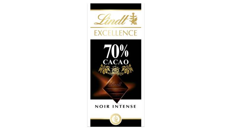Lindt Chocolat noir intense extra fin 70% cacao La tablette de 100g
